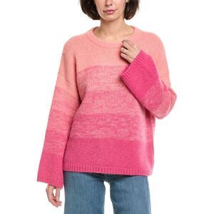 Amo Denim Womens Amo Aretha Alpaca & Wool-Blend Tonal Sweater, Pink